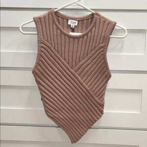 Le Lis Blush Ribbed Sweater Top XS (NWT)